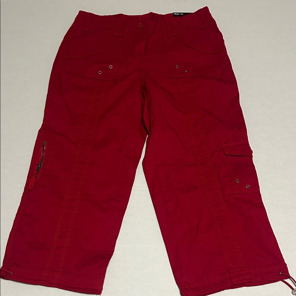 Style & Co. Bold Red Capris